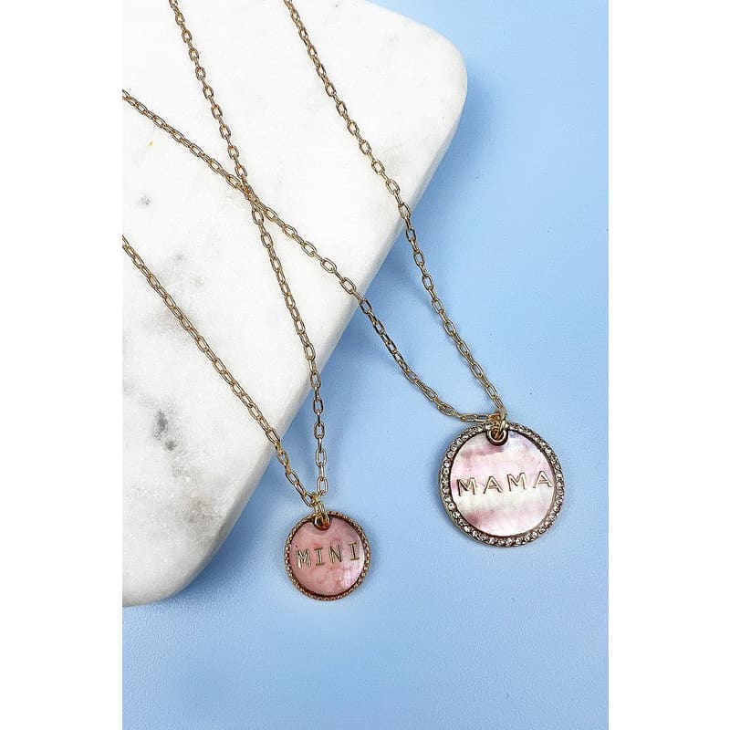 Mama & Mini Necklace Set - Pink - Jewelry
