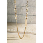 Chain Necklace with Bar Pendant - Gold - Jewelry