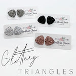 Glittery Triangle Druzy Earrings - Accessories