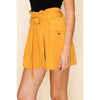 High Waisted Paperbag Shorts - Bottoms