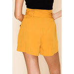 High Waisted Paperbag Shorts - Bottoms