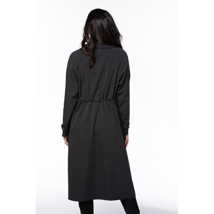 Lightweight Summer Trench Coat with Back Cinch - Outerwear