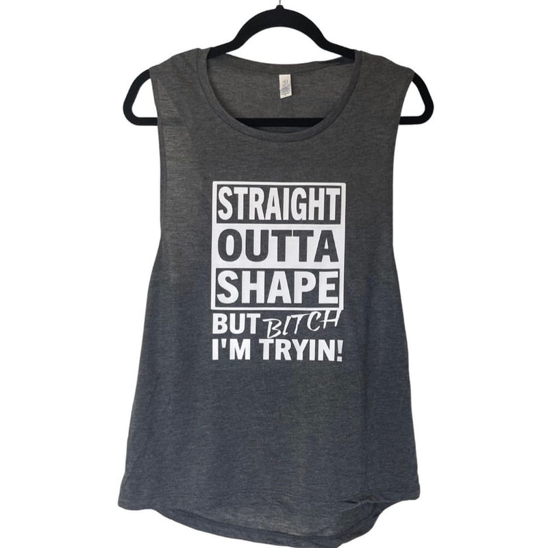 Straight Outta Shape Tank Top - Tops