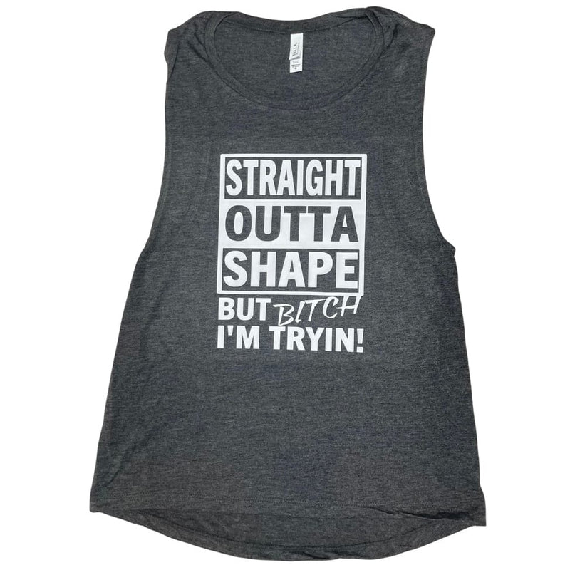 Straight Outta Shape Tank Top - Tops