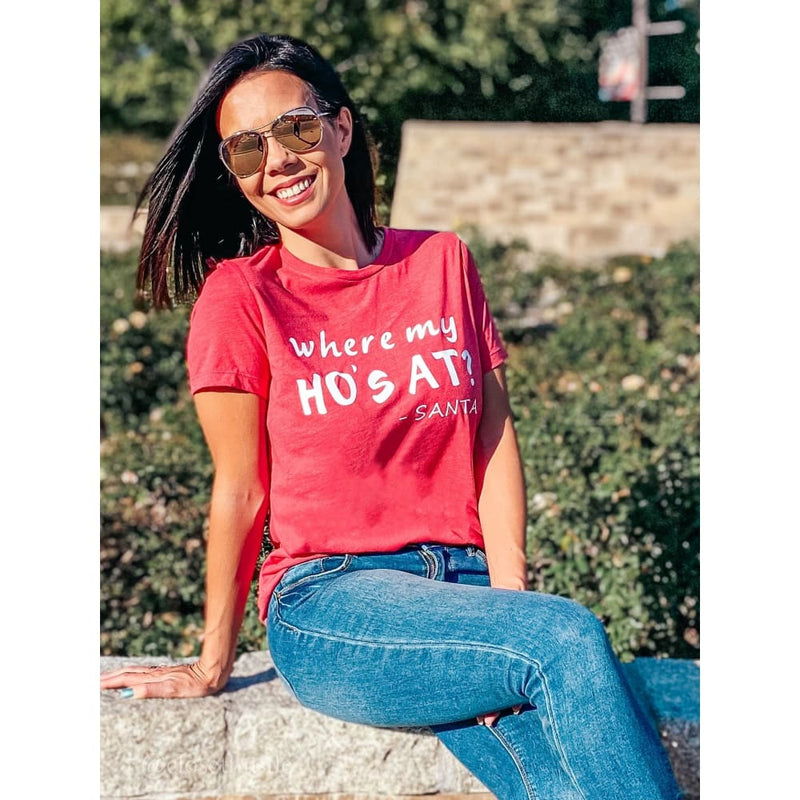 Where My Ho’s At? Women’s Holiday T-Shirt - Tops